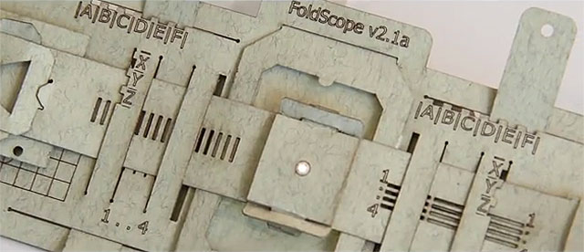 Foldscope v2.1a : Papiermikroskop