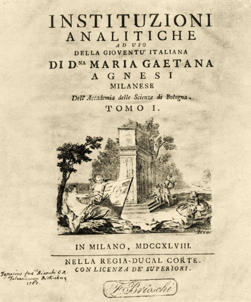 Instituzioni analitiche von Maria Gaetana Agnesi