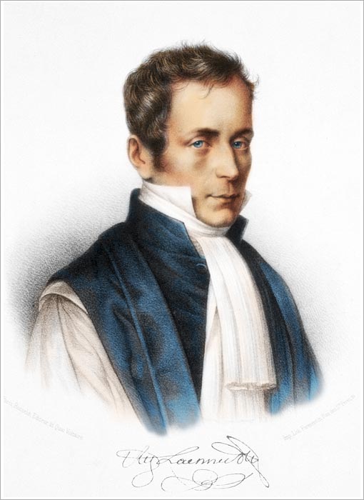 René Laënnec - coloriertes Bildnis
