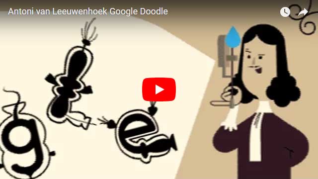 Antoni van Leeuwenhoek Google Doodle